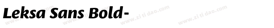 Leksa Sans Bold字体转换